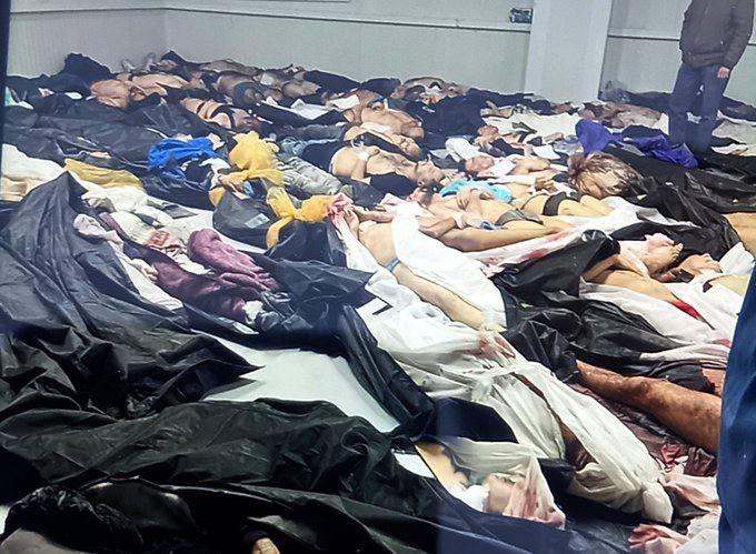 Bodies being transported by truck after Iran protest crackdown