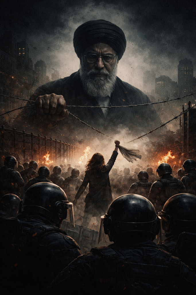 Authoritarian repression in Iran as protesters confront security forces under the shadow of Supreme Leader power