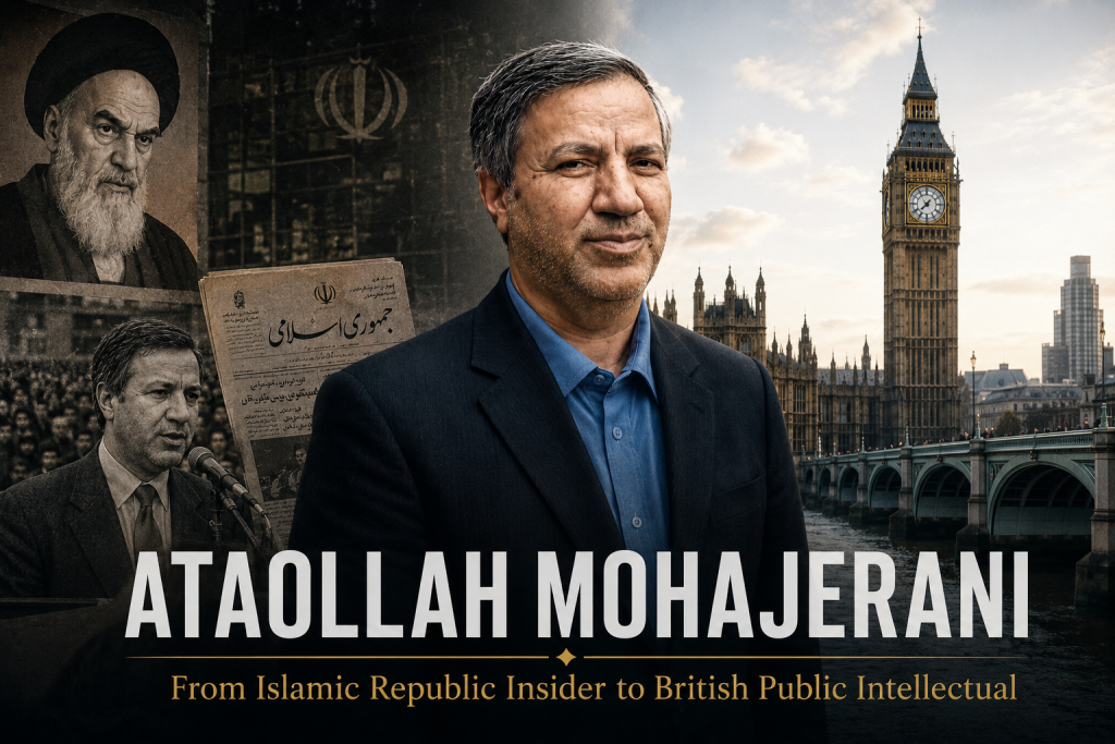 Ataollah Mohajerani featured in an IranSTO investigation examining his transition from Islamic Republic insider to British public intellectual and his role in legitimacy networks surrounding Iran.